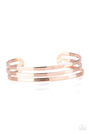 Street Sleek - Rose Gold Bracelet - Paparazzi Accessories