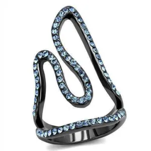 TK2695 - IP Light Black  (IP Gun) Stainless Steel Ring with Top Grade