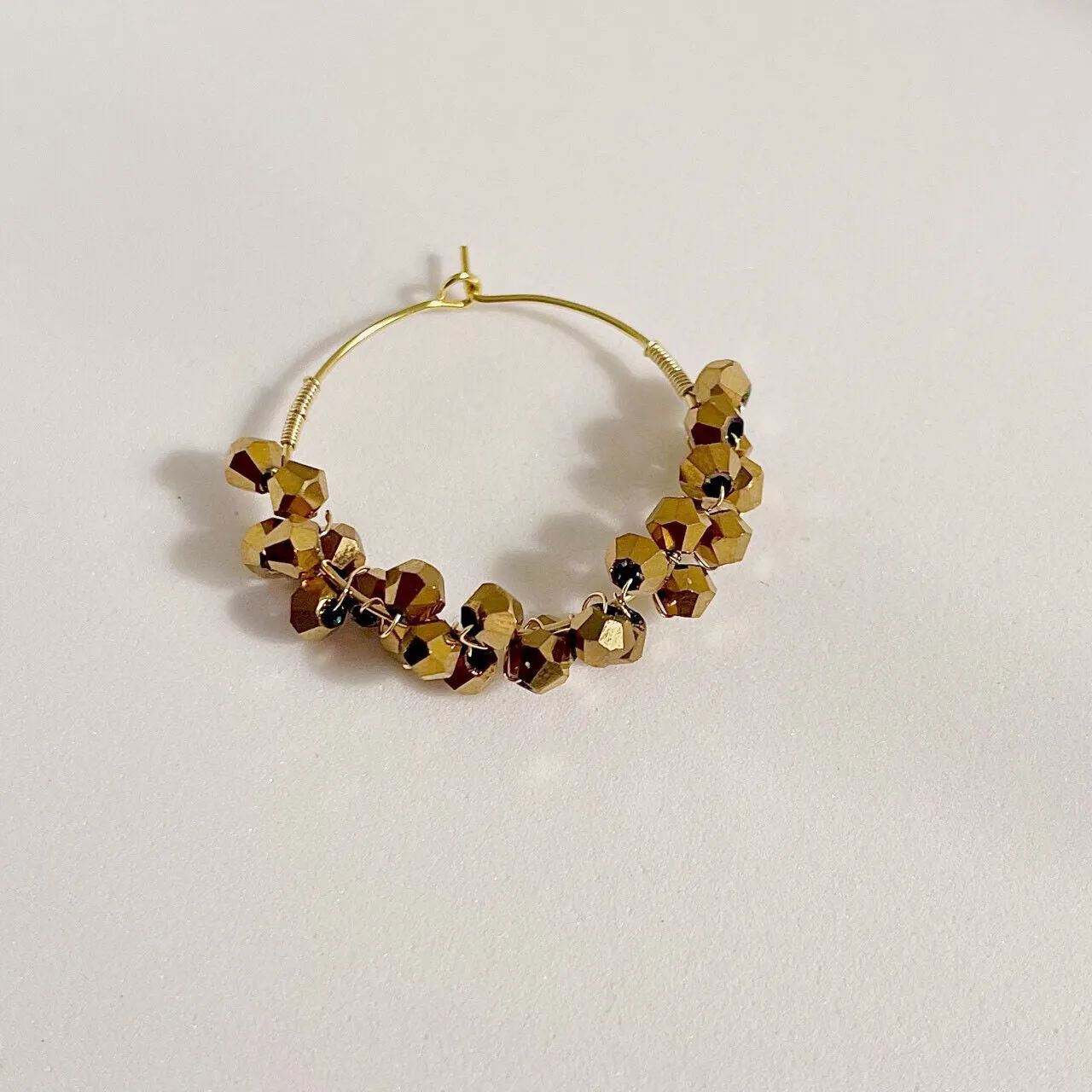 US Customize Handmade Beaded Decor Hoop Earrings Holiday Gift Self Women Girl
