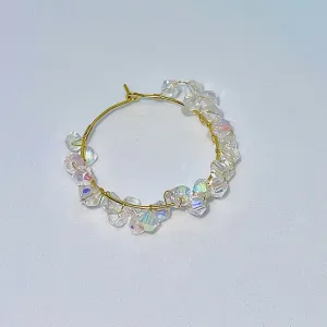 US Customize Handmade Beaded Decor Hoop Earrings Holiday Gift Self Women Girl