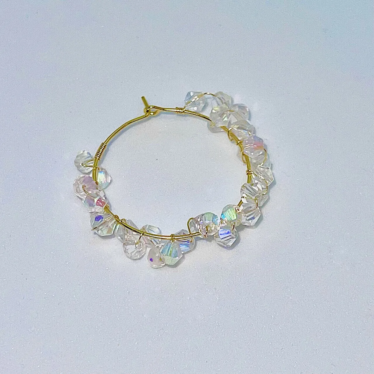 US Customize Handmade Beaded Decor Hoop Earrings Holiday Gift Self Women Girl