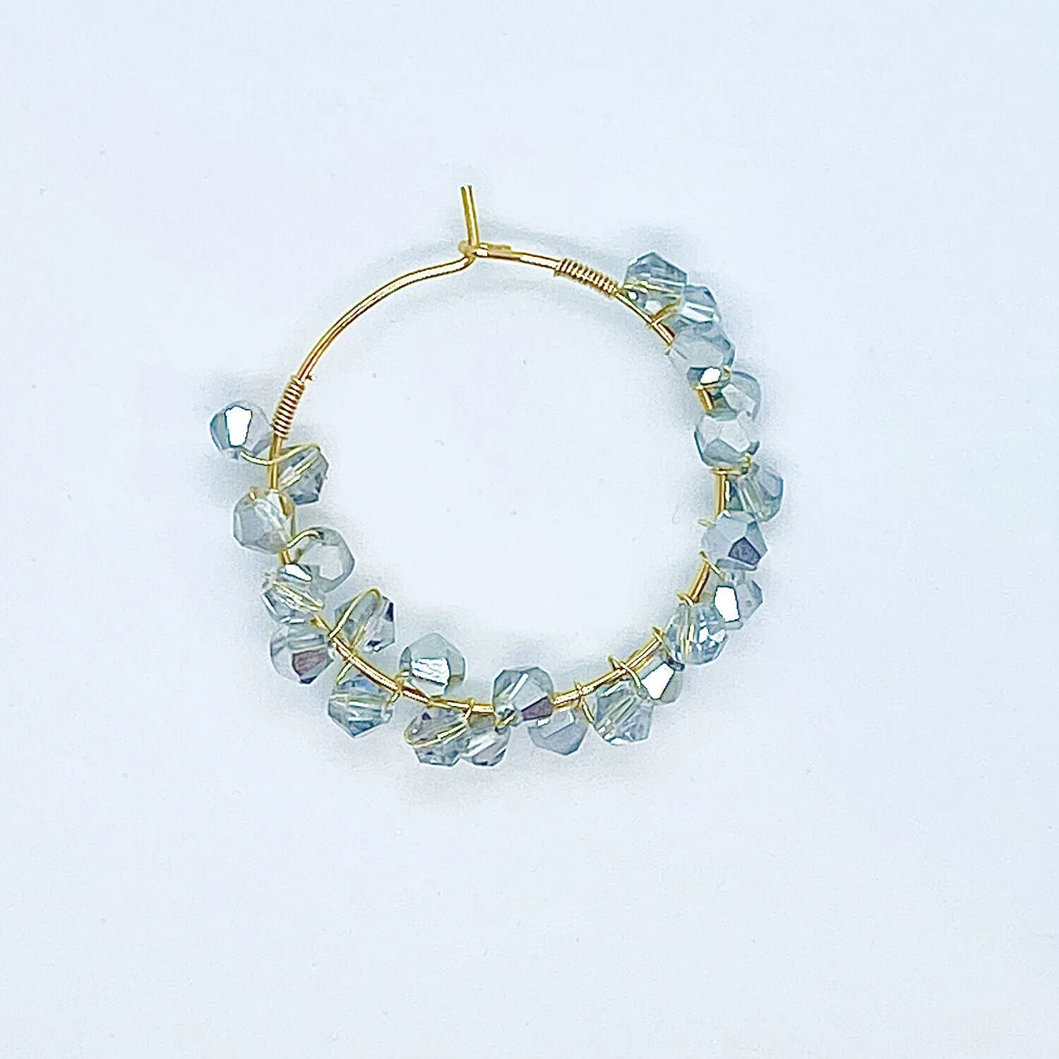 US Customize Handmade Beaded Decor Hoop Earrings Holiday Gift Self Women Girl