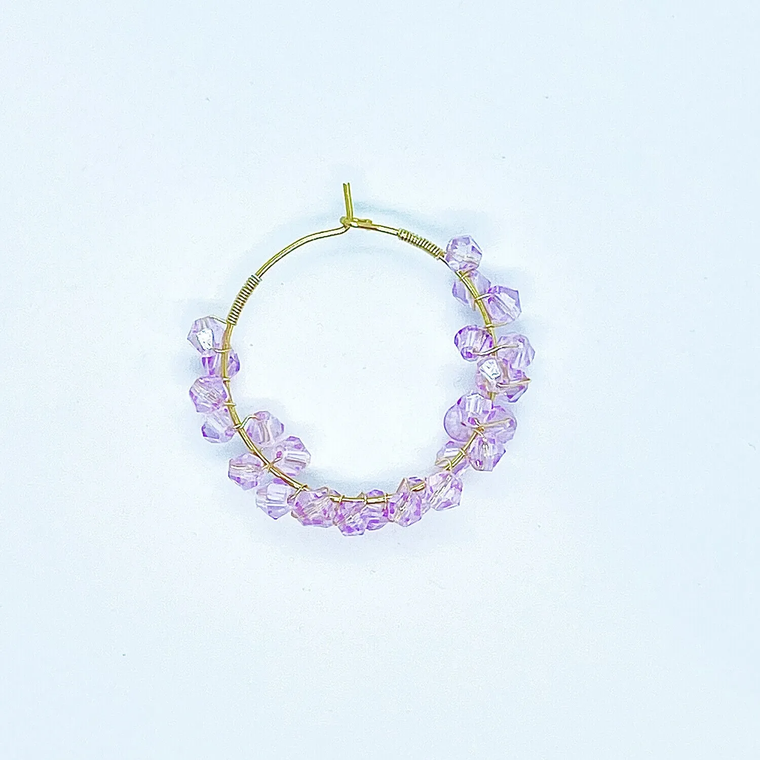 US Customize Handmade Beaded Decor Hoop Earrings Holiday Gift Self Women Girl