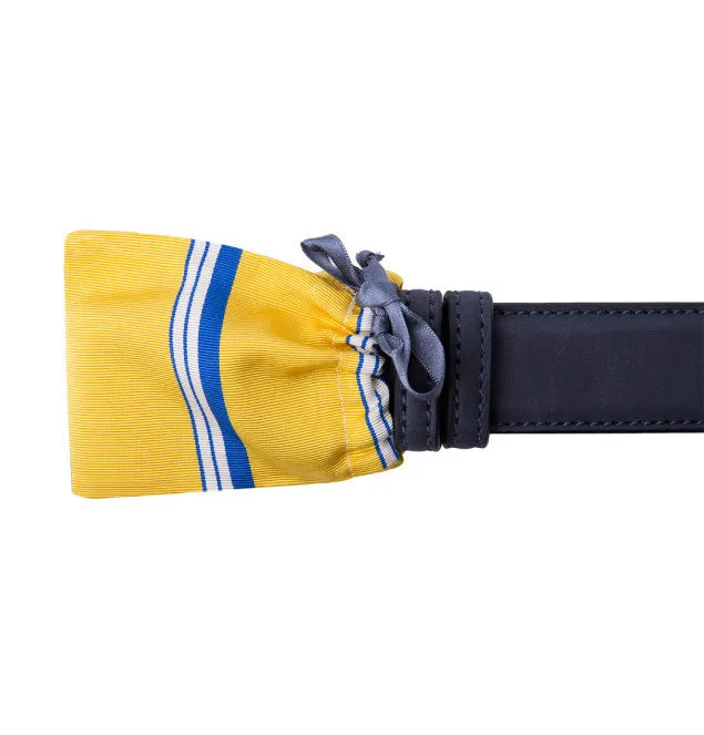 Van Laack Navy Leather Belt