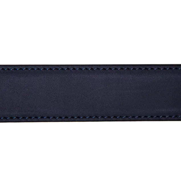 Van Laack Navy Leather Belt