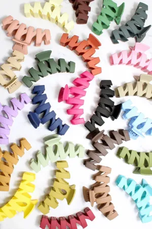 Zig Zag Hair Claw Clips 4.5"